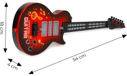 Vaikų elektrinė gitara su mokymo gitaros infraraudonųjų spindulių melodijas Raudona