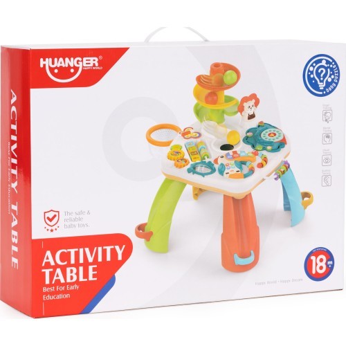 Interactive educational table for children ball track