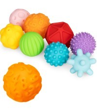 Sensory balls educational rubber balls set of 8 pieces